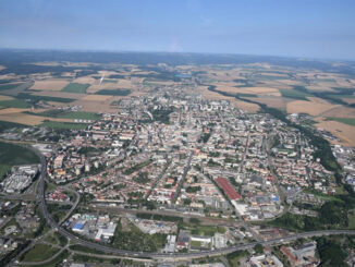 Letecký pohled na Prostějov
