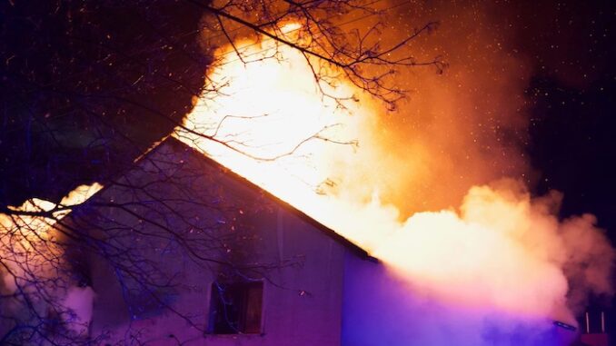 Požár rodinného domu