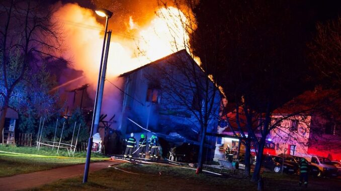 Požár rodinného domu