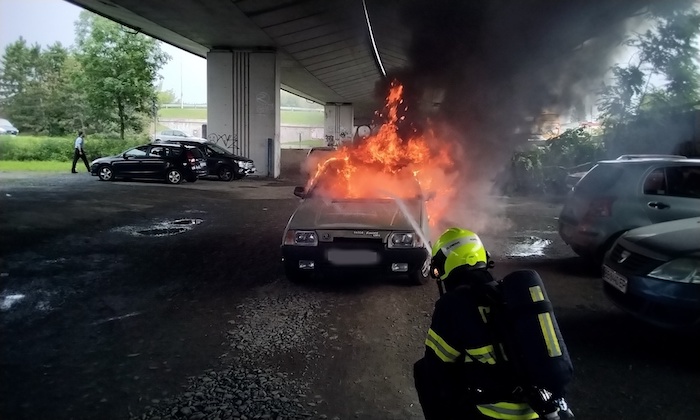 Požár osobního auta