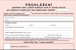 Prohlášení poplatníka. K čemu je dobré a co s ním, když máte kromě zaměstnání i přivýdělek