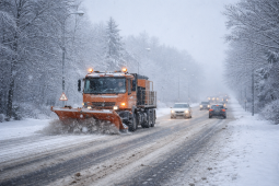 Sníh komplikuje dopravu ve Středočeském kraji. Silničáři jedou naplno, nehody přibývají