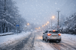 Sníh, kolony a pády: výstraha pro Benešovsko na páteční ráno