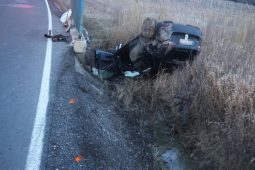 Cizinec převrátil auto na střechu. Nadýchal přes tři promile