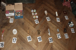 FOTO: V bytě měl granát, desítky zbraní i domácí výbušniny. Policie odhalila nebezpečný arzenál