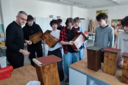 FOTO: Děti vrátily život do lázeňského parku. Nové budky už čekají na první ptačí obyvatele