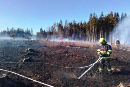 U Mělkovic na Žďársku hořel les. Požár si vyžádal třetí stupeň poplachu