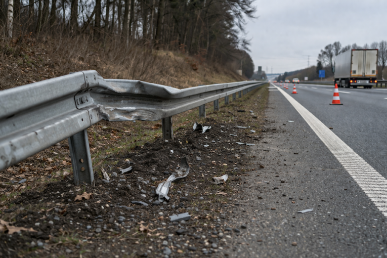 Naboural svodidla na D5 a zmizel. Policie hledá svědky noční nehody
