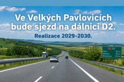 Nový sjezd z D2 u Velkých Pavlovic by mohl ulevit Hustopečím i dalším obcím, přes které dnes proudí doprava z dálnice