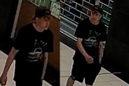 Pěstí rozbil skleněné dveře v centru Liberce. Policie pátrá muži na snímcích