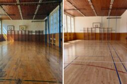 Tři měsíce prací jsou u konce. Historická tělocvična dostala novou podlahu