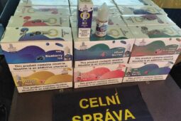 Balík chtěla ukrýt. Celníci našli devět litrů neznačených náplní