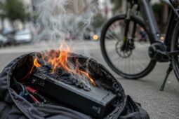 Z batohu mu vyšlehly plameny. Baterie do elektrokola se vznítila za jízdy
