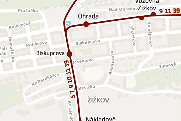 Na Ohradě pokračuje výluka. Linka 39 od úterý přestane jezdit