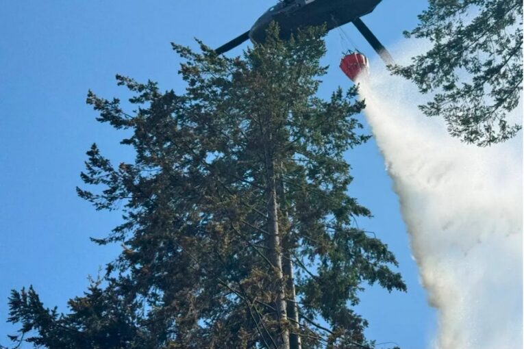 Požár mezi Šimanovem a Kakánovem zaměstnal 150 hasičů. Do boje s plameny vzlétl i vrtulník Black Hawk
