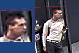 Ukradenými lahvemi alkoholu mlátil pracovníka ostrahy do hlavy. Policie hledá muže z fotografií
