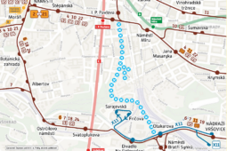 Tramvaje mezi I. P. Pavlova a Otakarovou nejezdí. Výluka potrvá do nedělní půlnoci