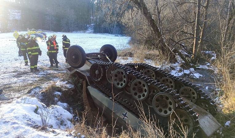 Nehoda u Horního Dvořiště. Zdroj: ZZS Jihočeského kraje