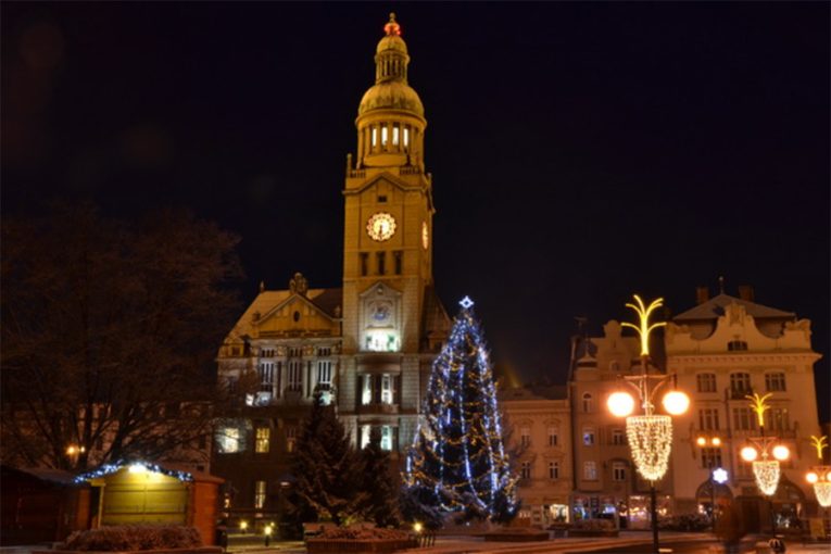 náměstí v Prostějově na Vánoce